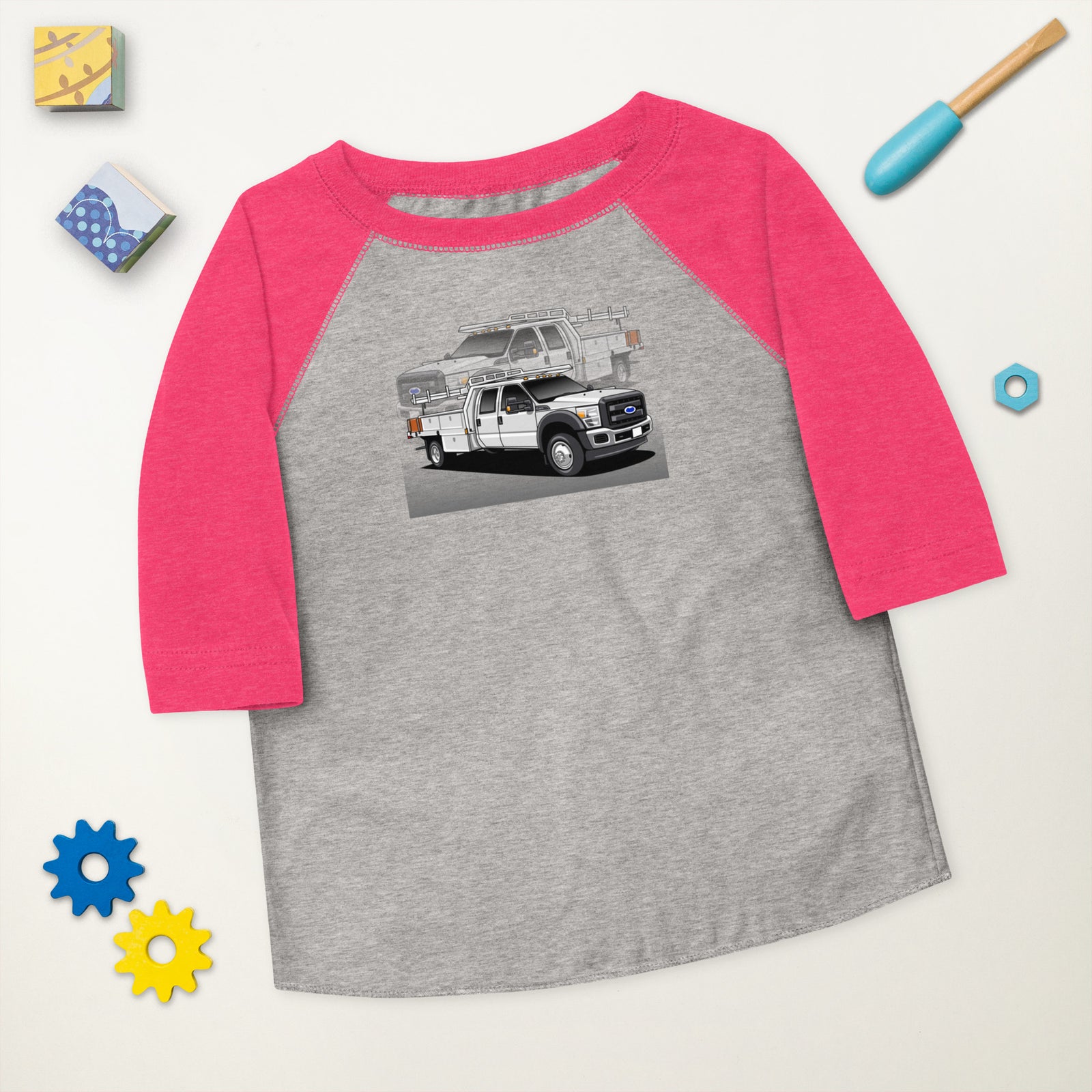 FORD FLEET WORK TRUCK REFLECTION BASEBALL TEE