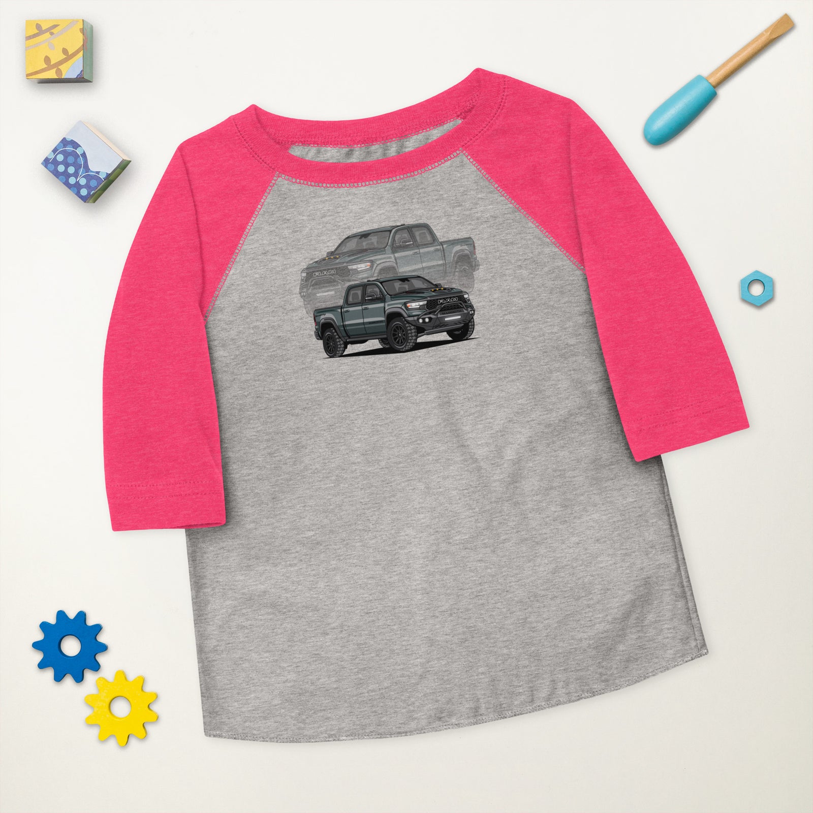 RAM GREEN TRUCK REFLECTION BASEBALL TEE
