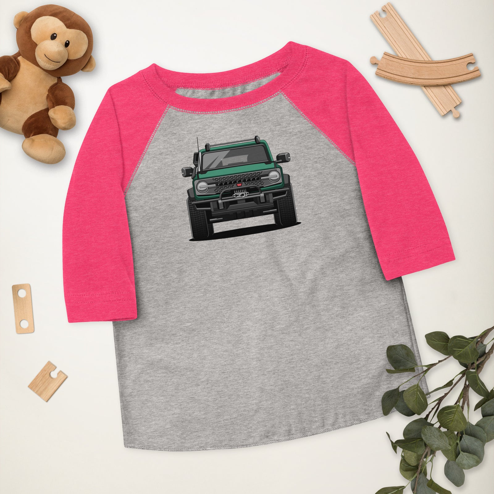BRONCO GREEN FRONT SOLO BASEBALL TEE