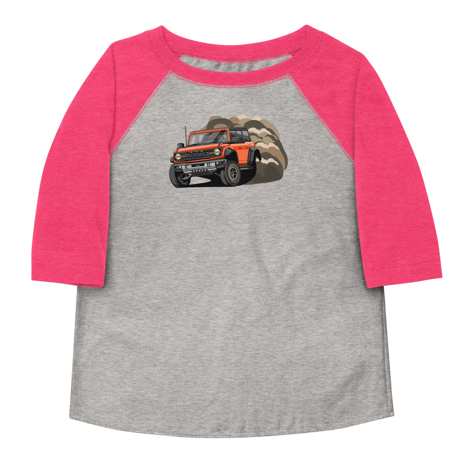 RED BRONCO DIRT DRIFTING BASEBALL TEE