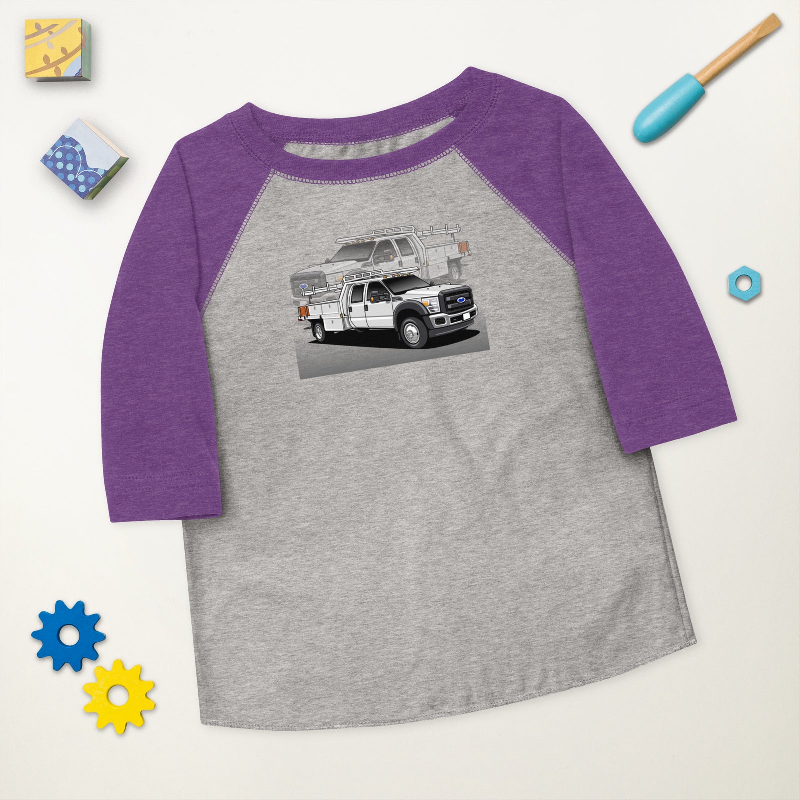 FORD FLEET WORK TRUCK REFLECTION BASEBALL TEE