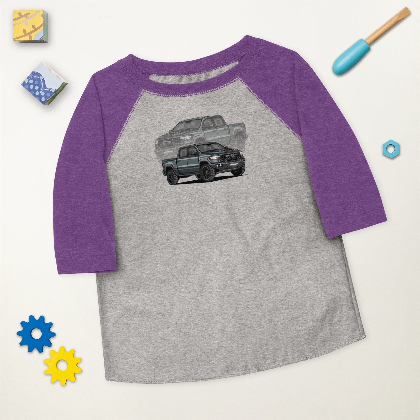 RAM GREEN TRUCK REFLECTION BASEBALL TEE