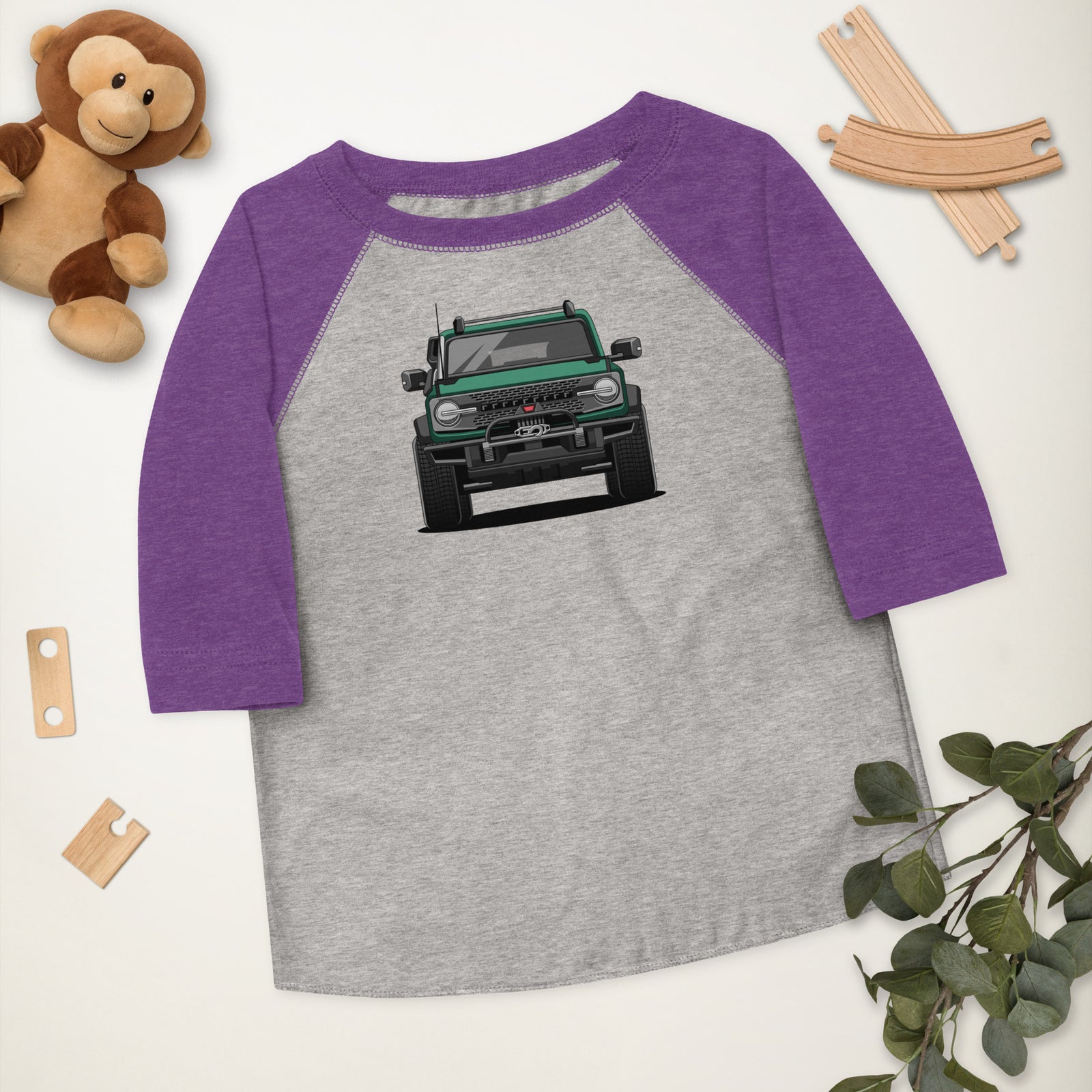 BRONCO GREEN FRONT SOLO BASEBALL TEE