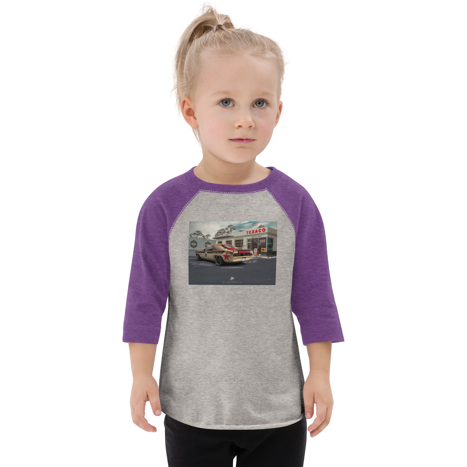 TEXACO CAMARO GAS STATION BACK TODDLER BASEBALL TEE