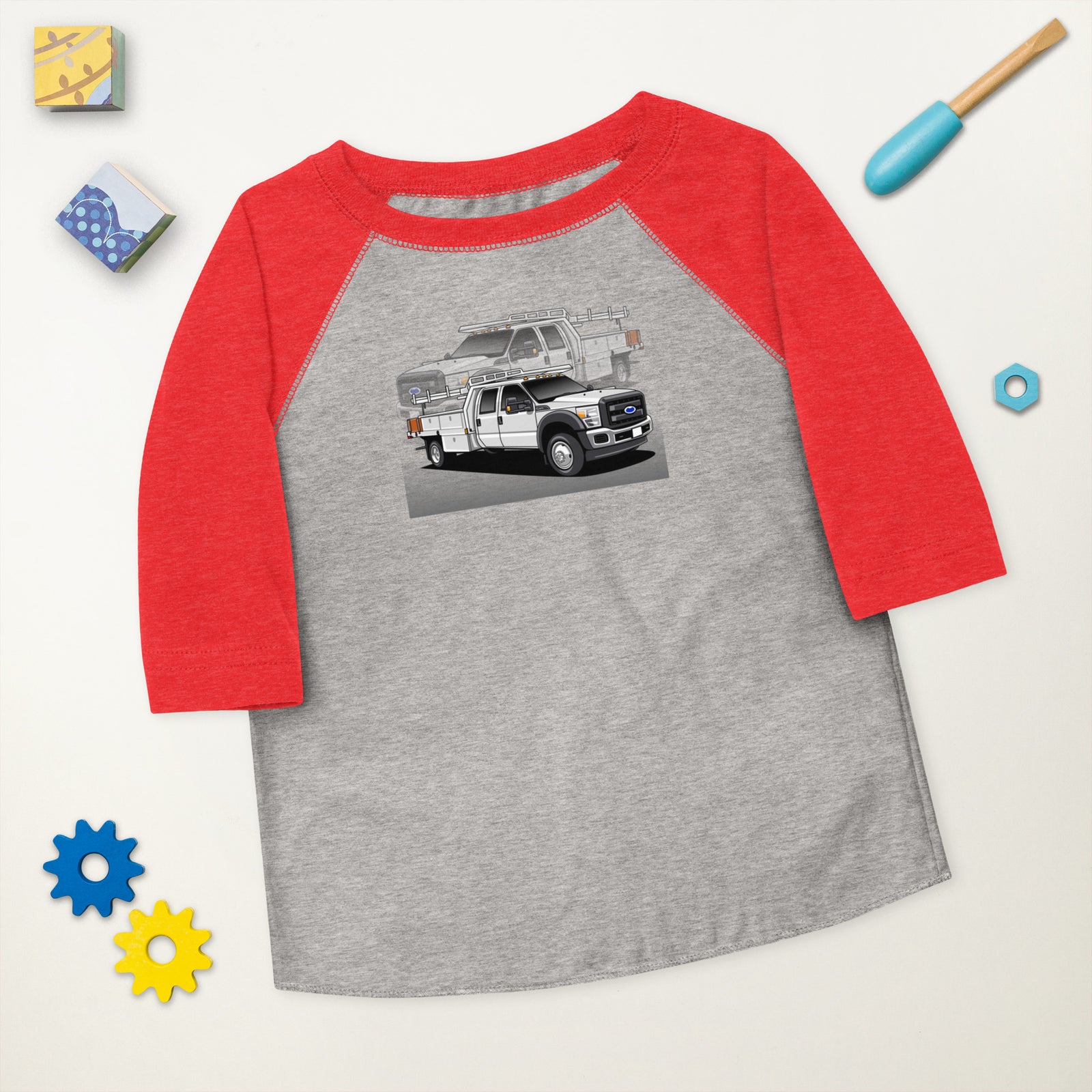 FORD FLEET WORK TRUCK REFLECTION BASEBALL TEE
