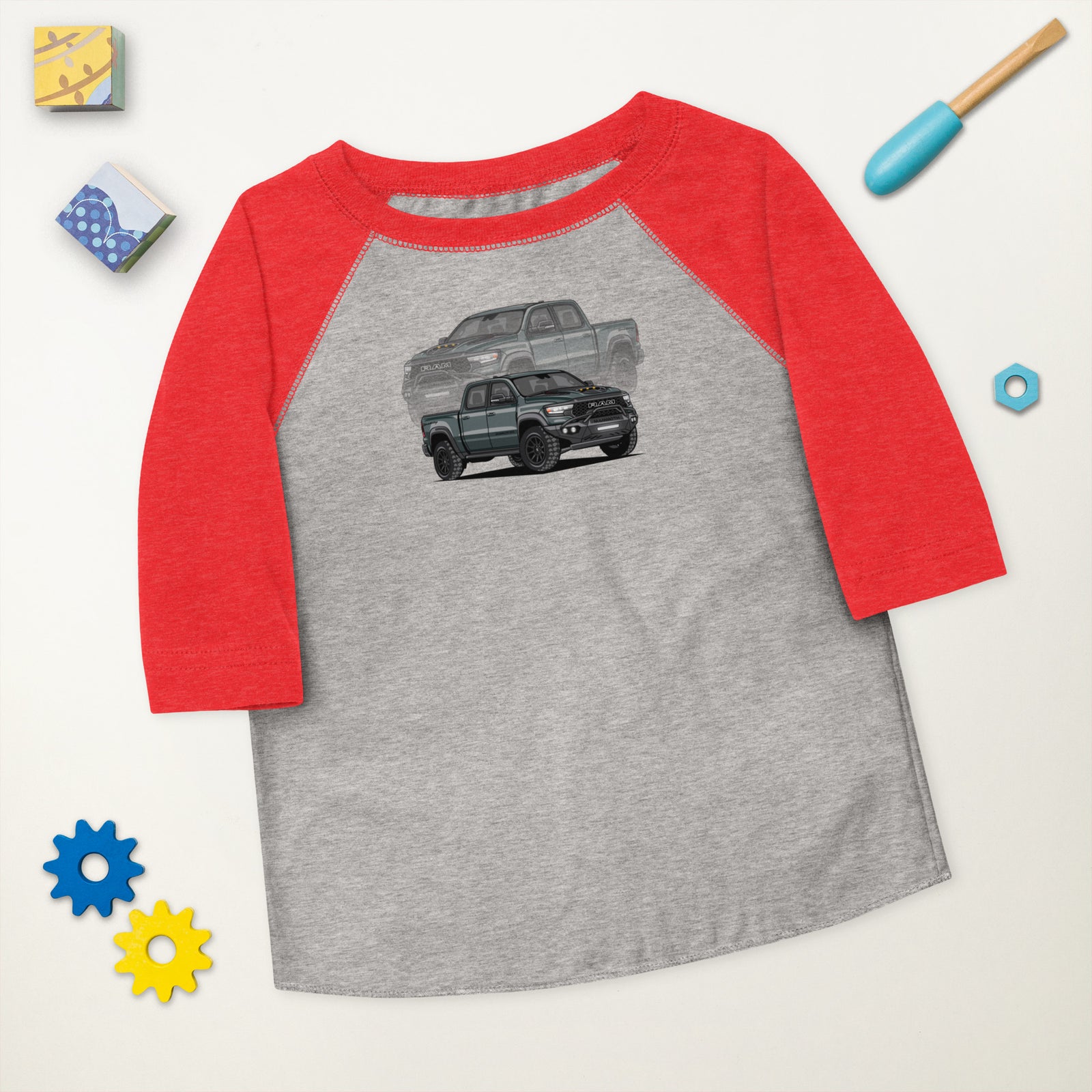 RAM GREEN TRUCK REFLECTION BASEBALL TEE