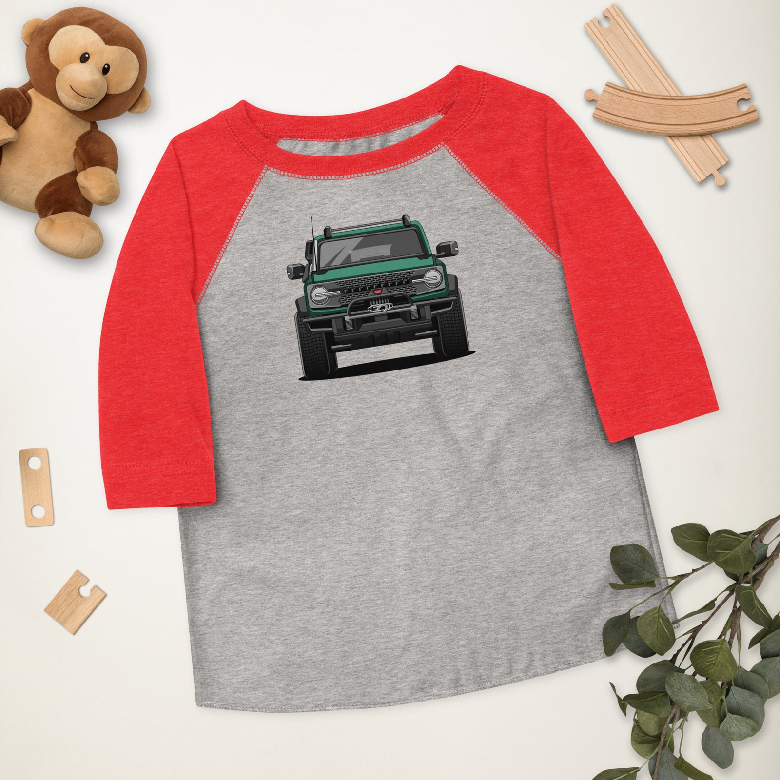BRONCO GREEN FRONT SOLO BASEBALL TEE