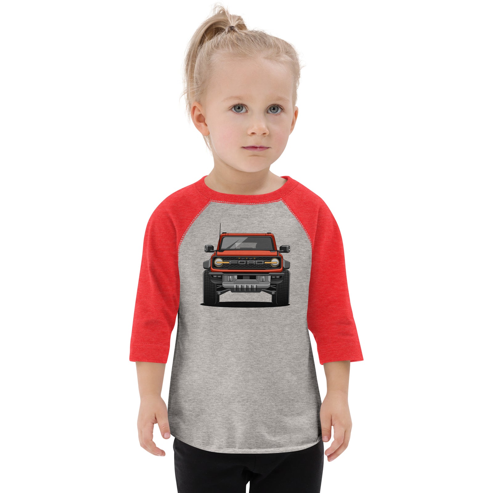 BRONCO RED FRONT END BASEBALL TEE