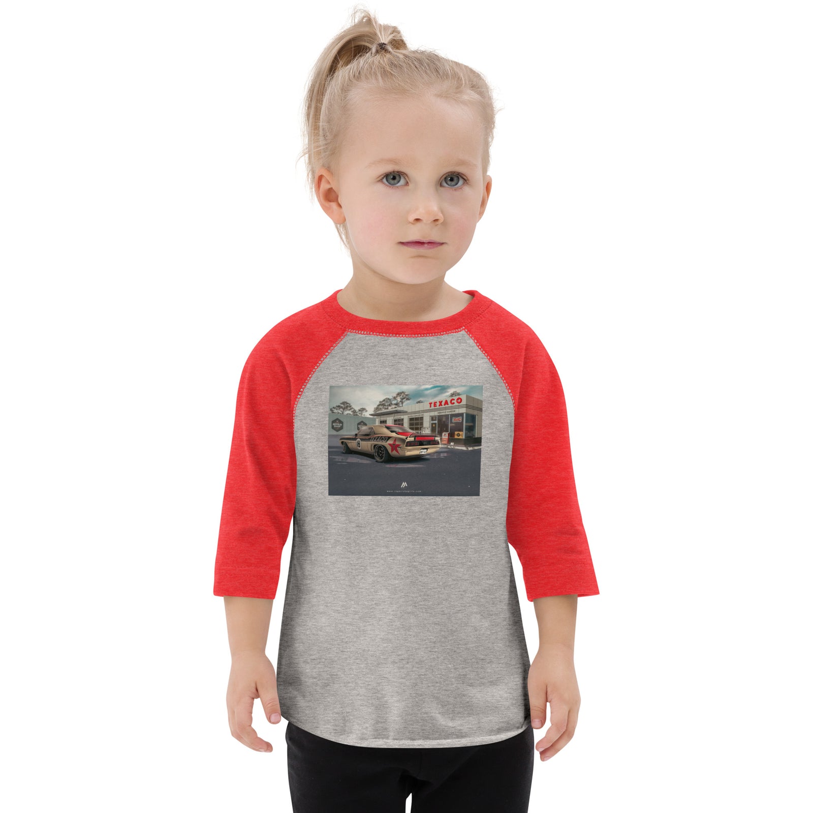 TEXACO CAMARO GAS STATION BACK TODDLER BASEBALL TEE