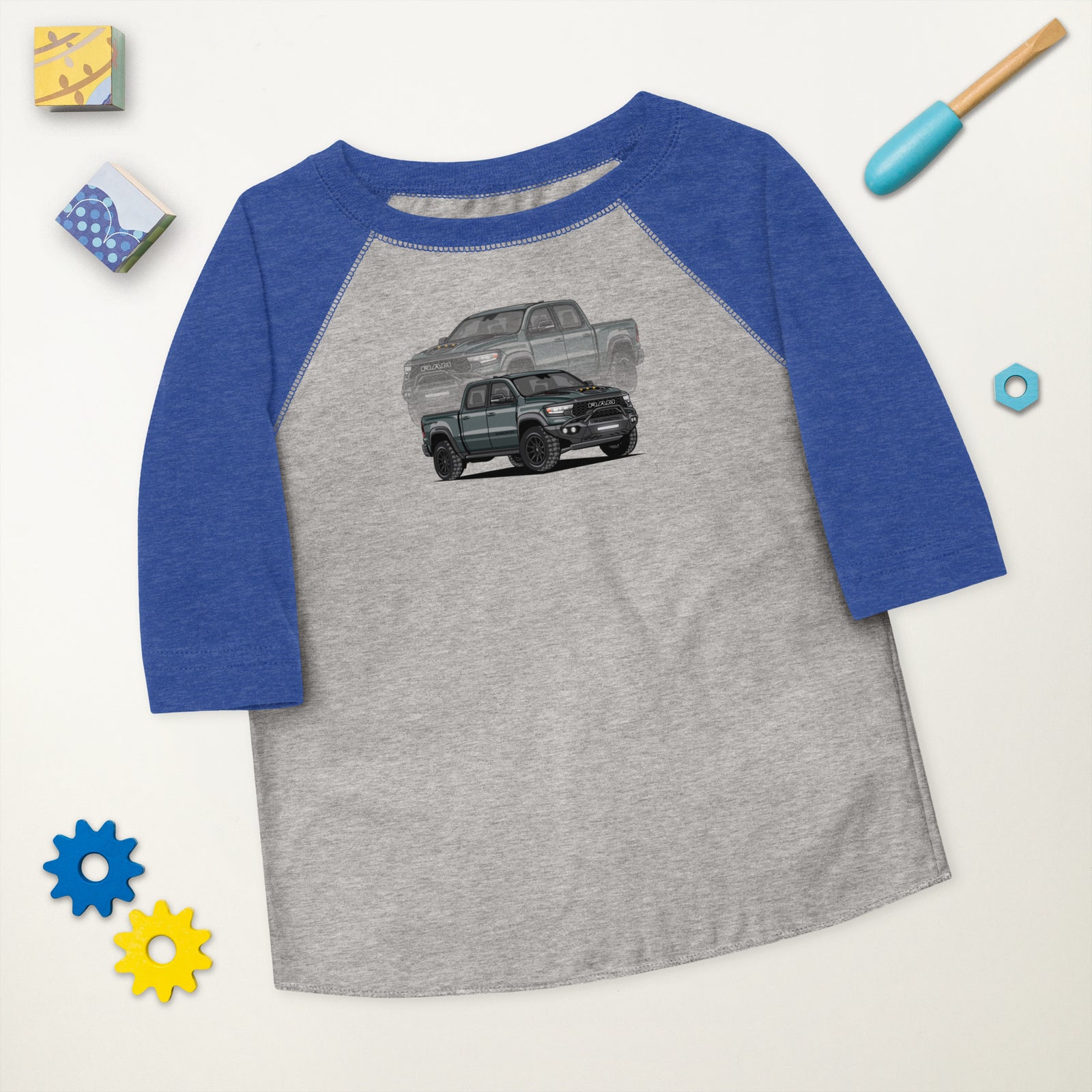 RAM GREEN TRUCK REFLECTION BASEBALL TEE