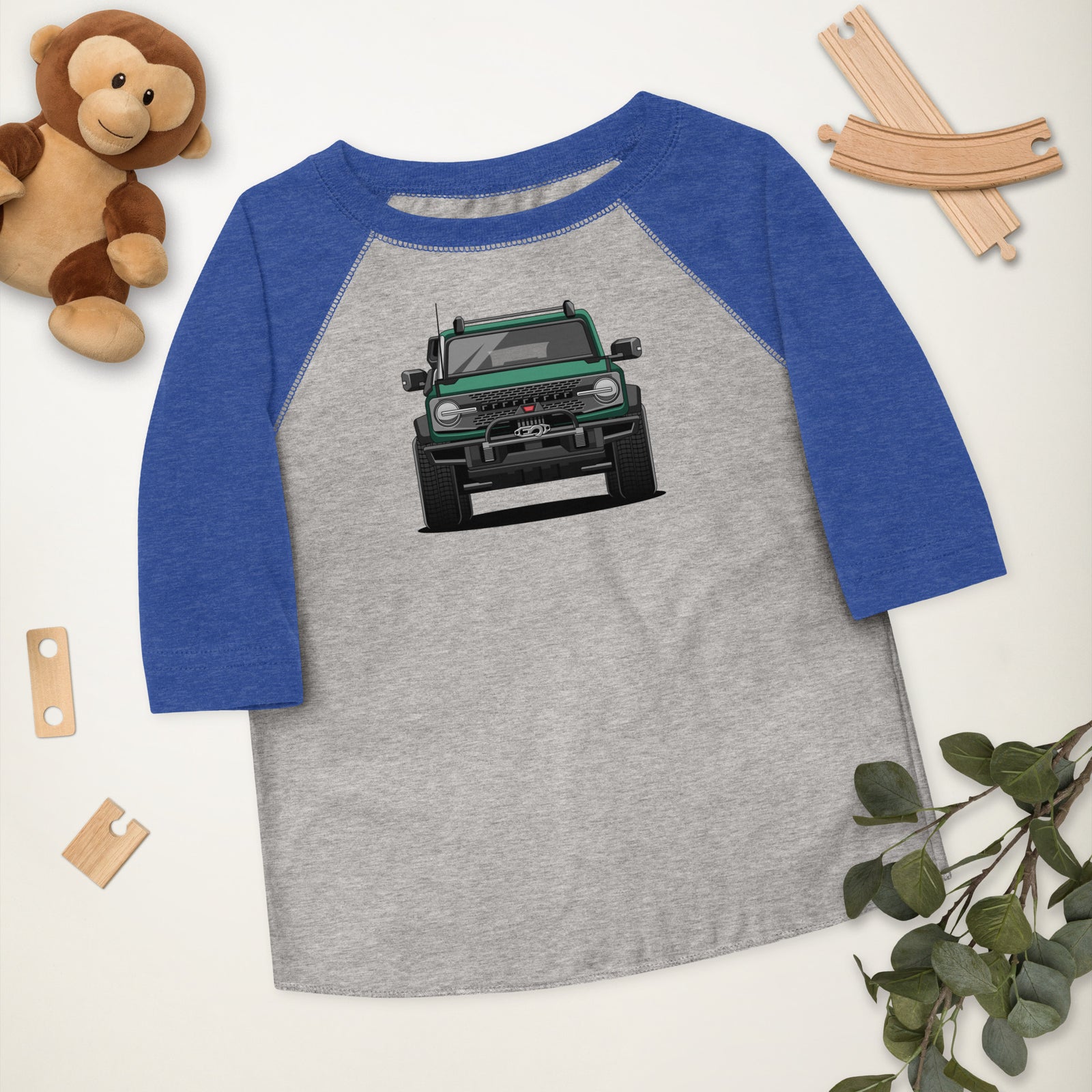 BRONCO GREEN FRONT SOLO BASEBALL TEE