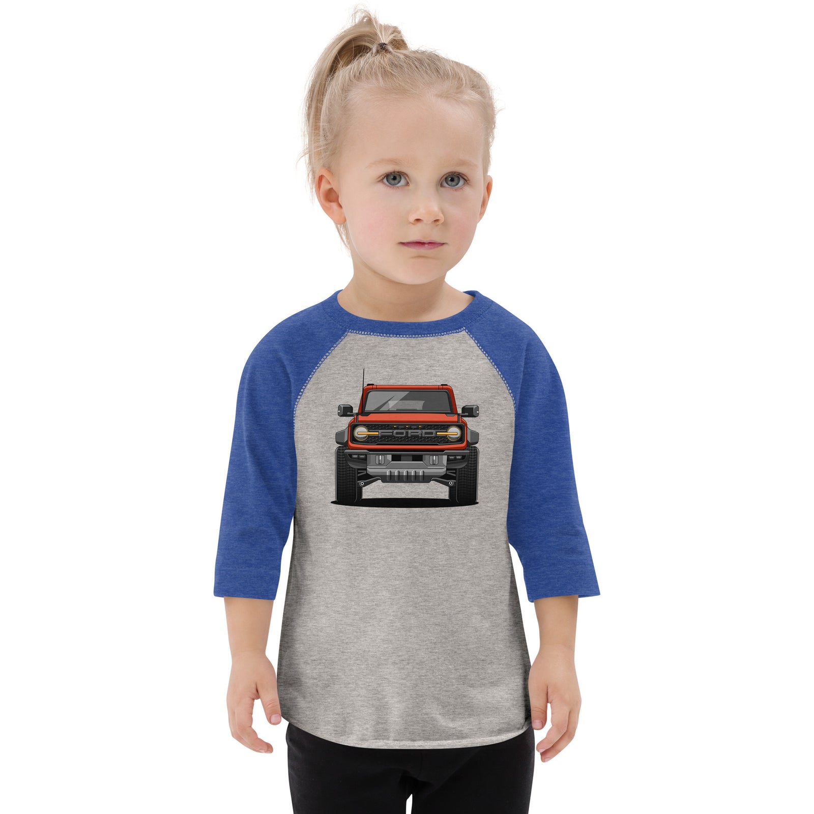 BRONCO RED FRONT END BASEBALL TEE