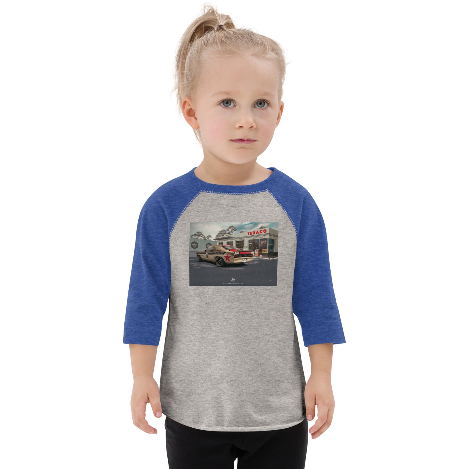 TEXACO CAMARO GAS STATION BACK TODDLER BASEBALL TEE