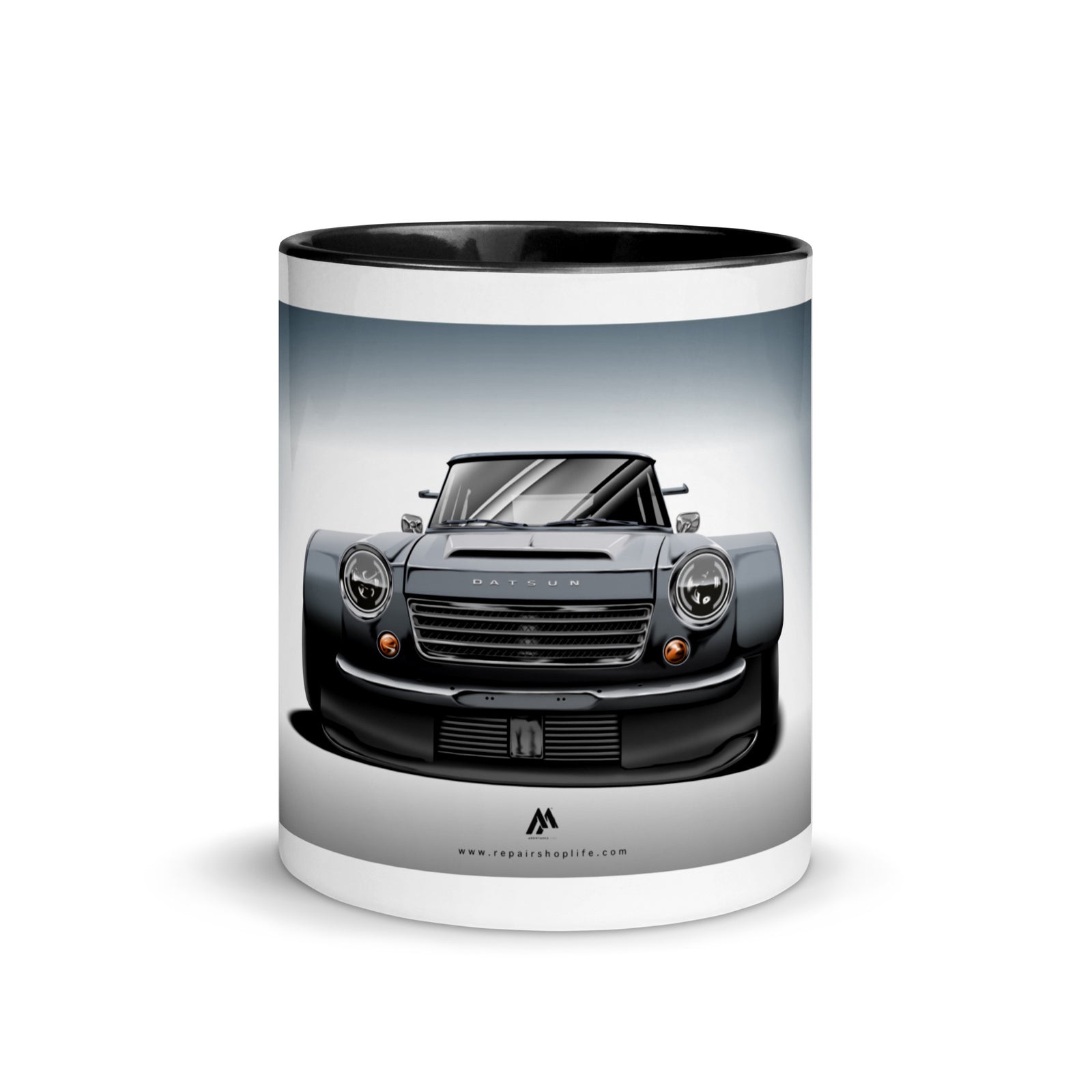 DATSUN BLACK CAR MUG WITH COLOR INSIDE