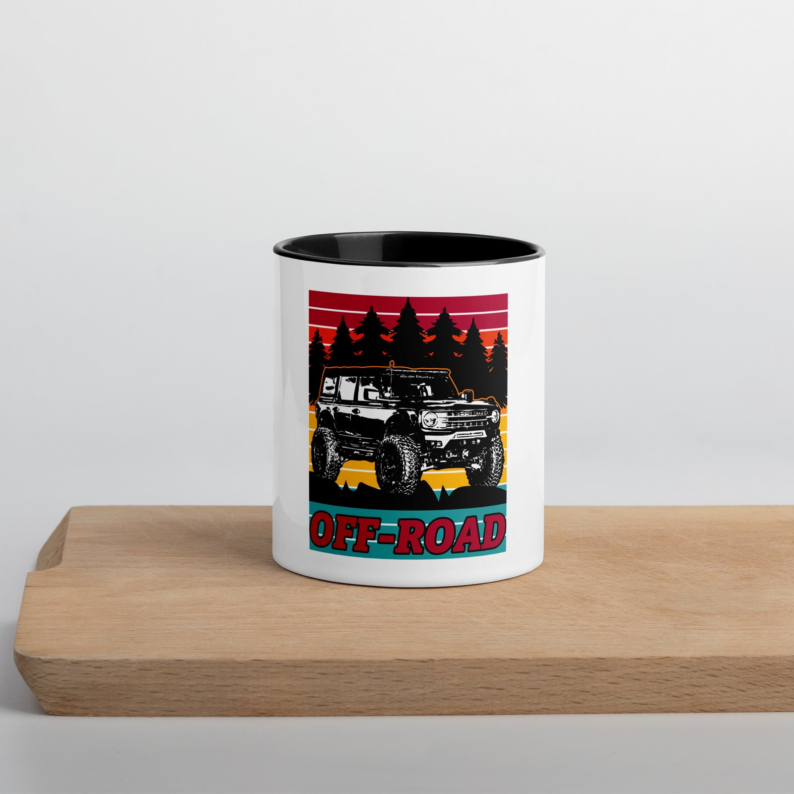 BRONCO OFF ROAD TREES MUG WITH COLOR INSIDE