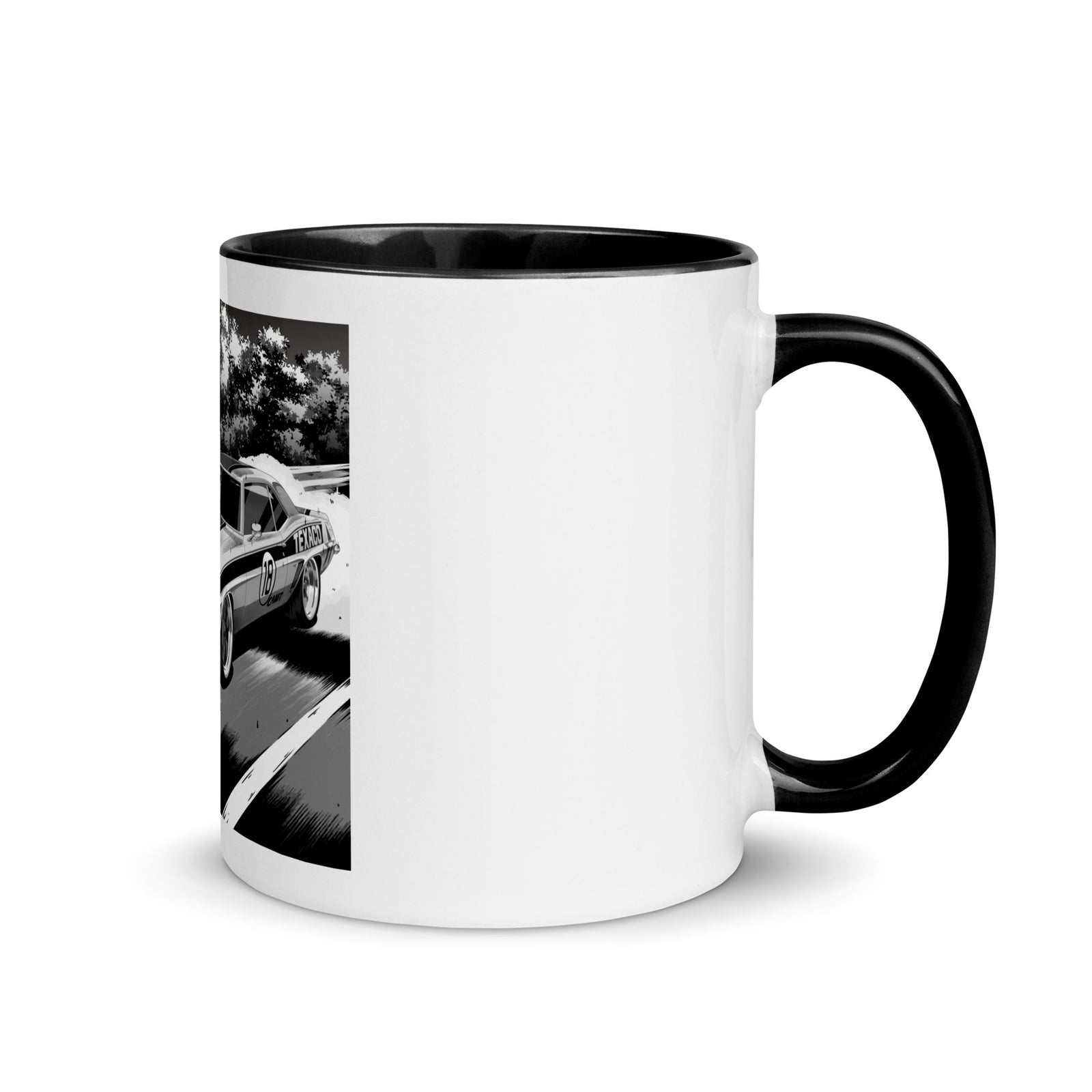 TEXACO CAMARO B&W MUG WITH COLOR INSIDE
