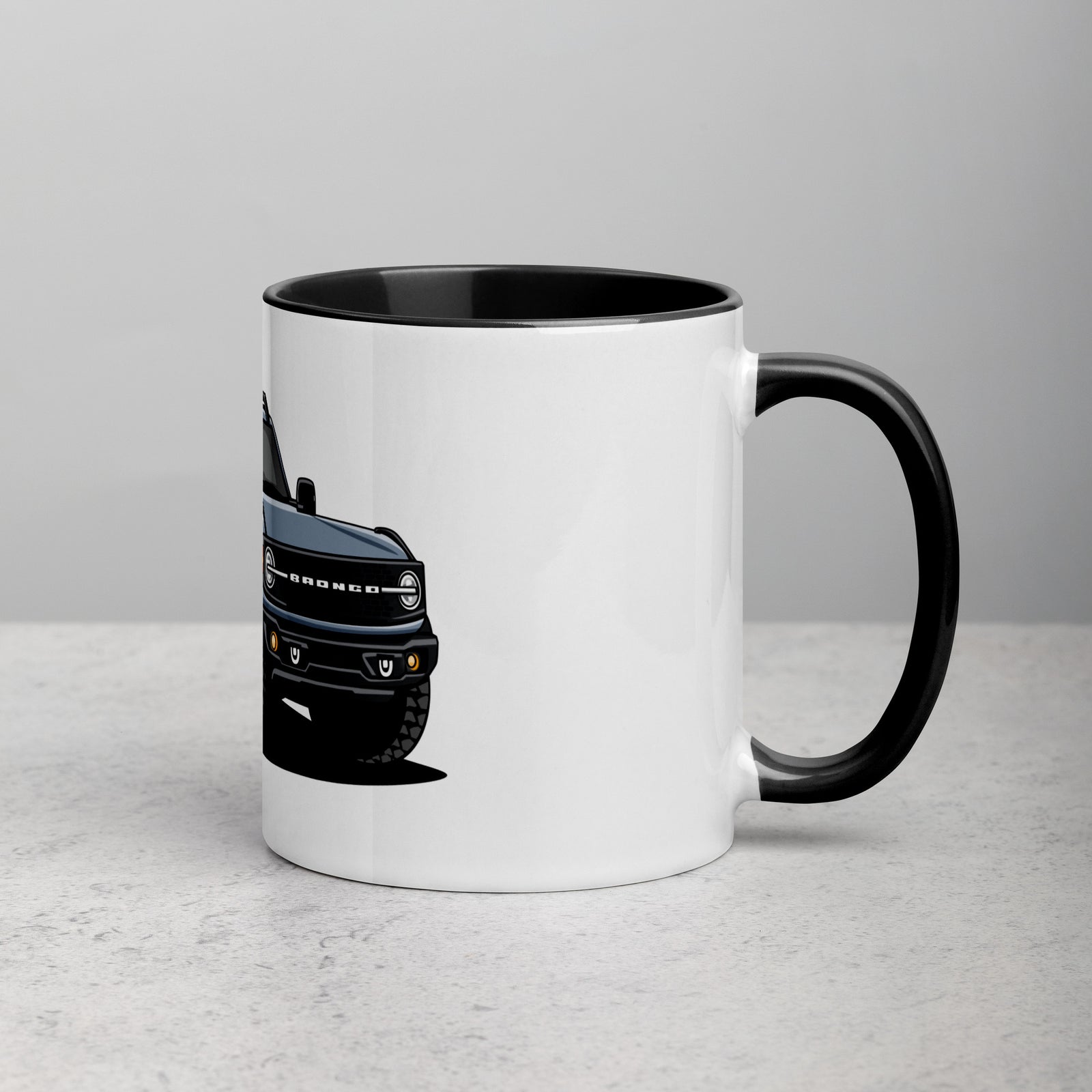 BRONCO SUV CAR  SOLO MUG WITH COLOR INSIDE
