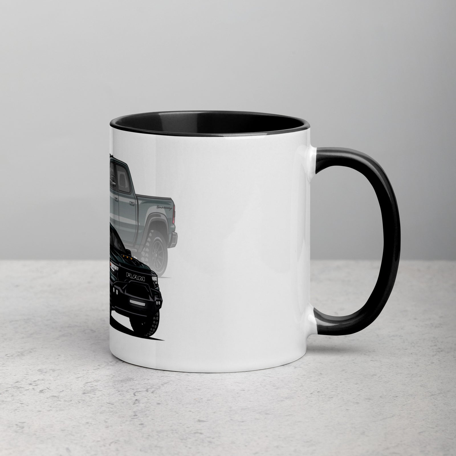RAM GREEN TRUCK REFLECTION MUG WITH COLOR INSIDE